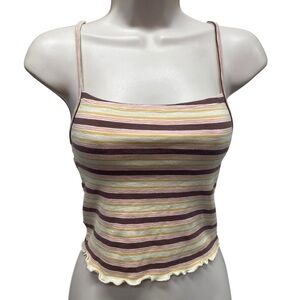 Bdg striped babydoll tank top women’s small stretchy